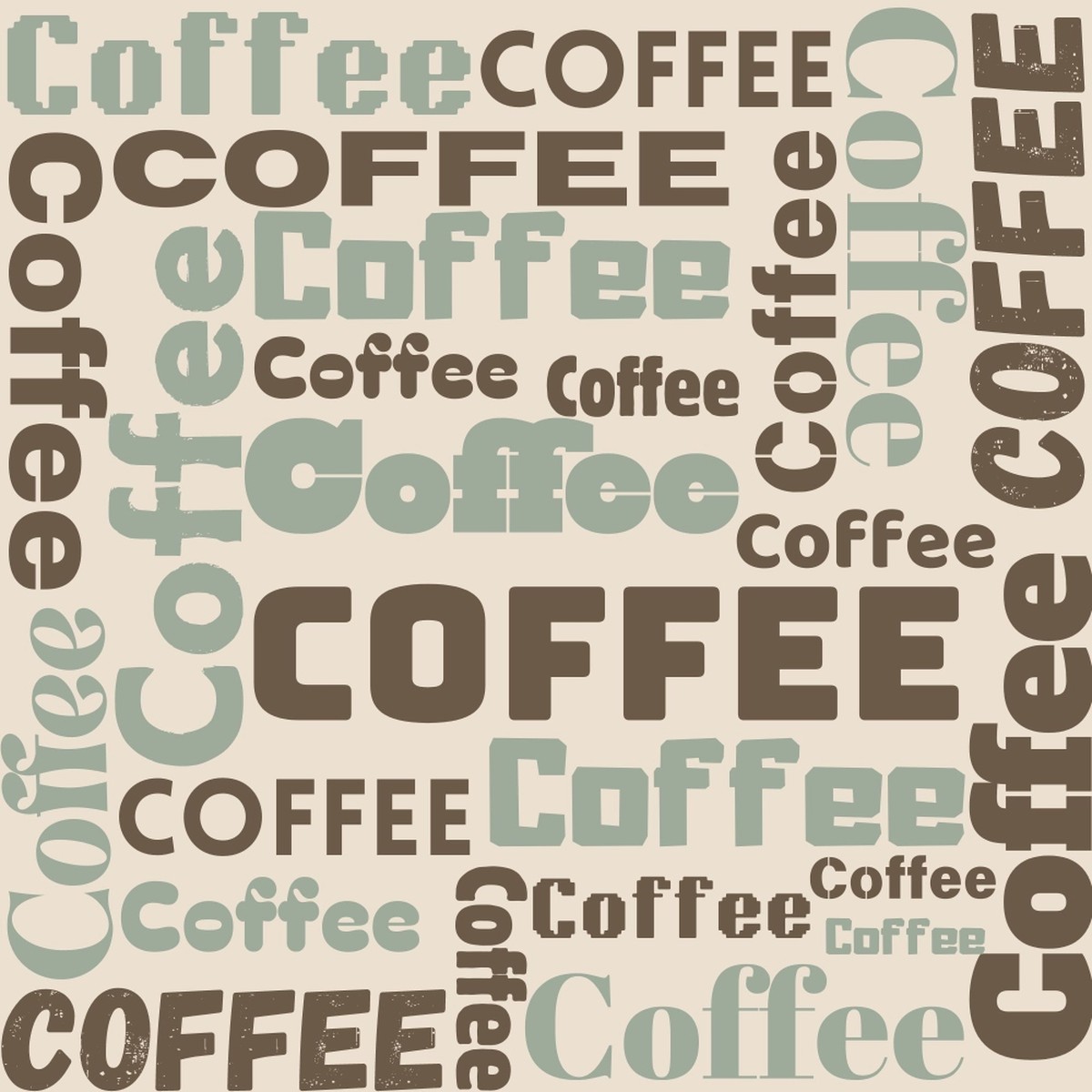 Handdrawn Coffee Pattern 11 Quilting Cotton Fabric