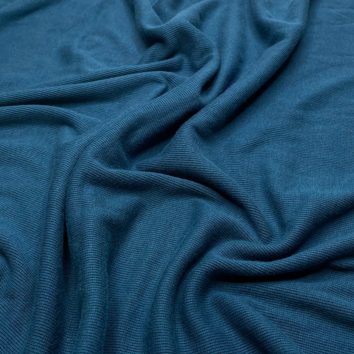 Open Circuit - Tubular Rib Knit Bamboo Blend Knit - Dark Teal - 2.2M Bundle