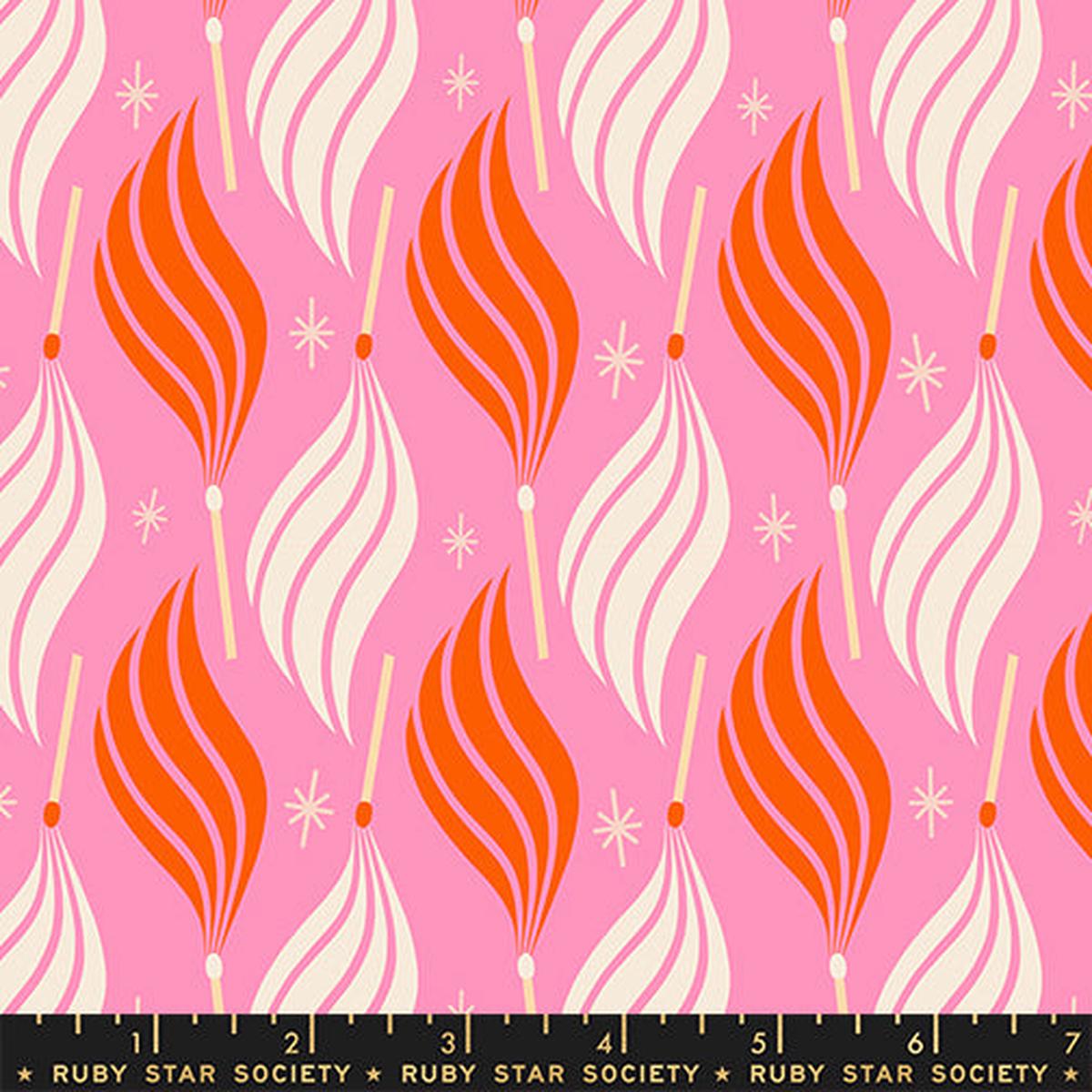 Ruby Star Society Trinketry Lit Flamingo Pink Fabric