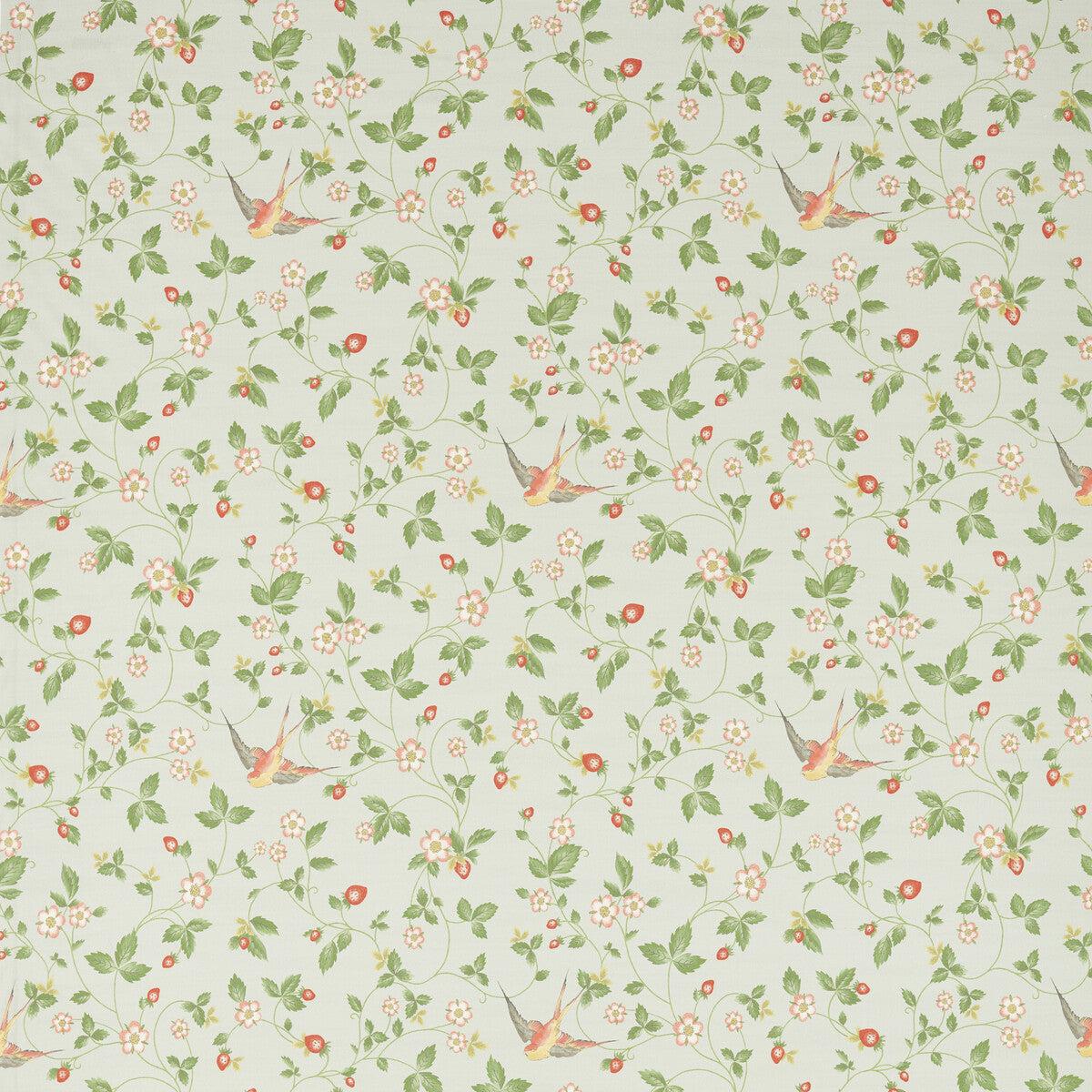 Wild Strawberry Dove Linen Fabric