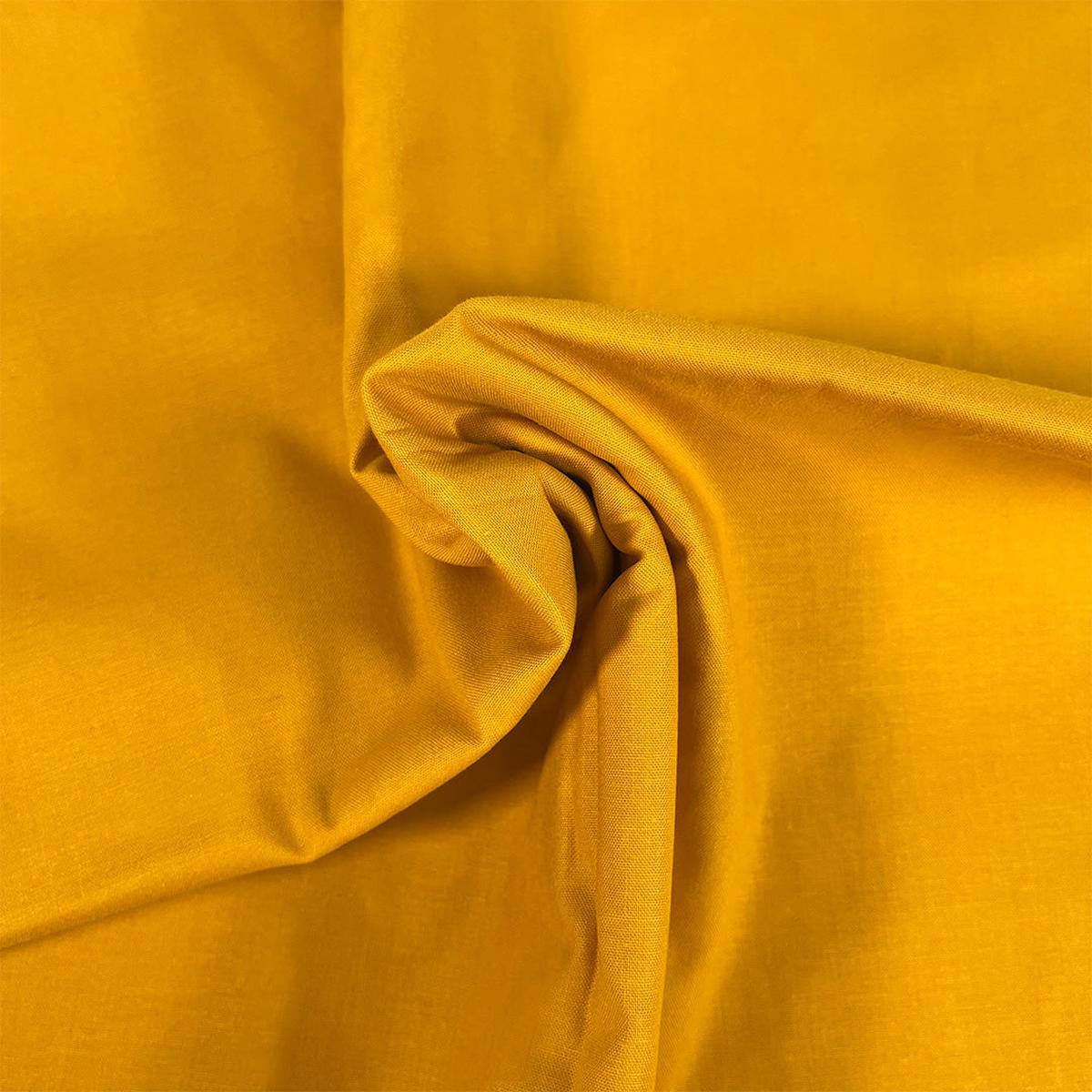 Premium Organic Cotton Solid Fabric, Yellow