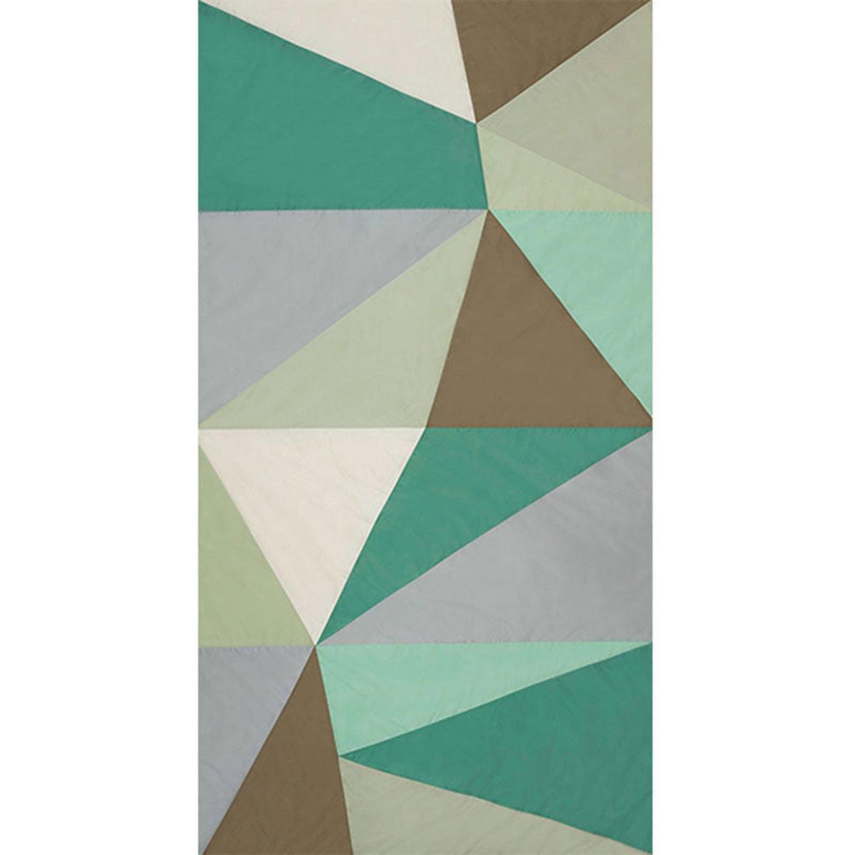 Cubist Silk Panel Celadon Fabric