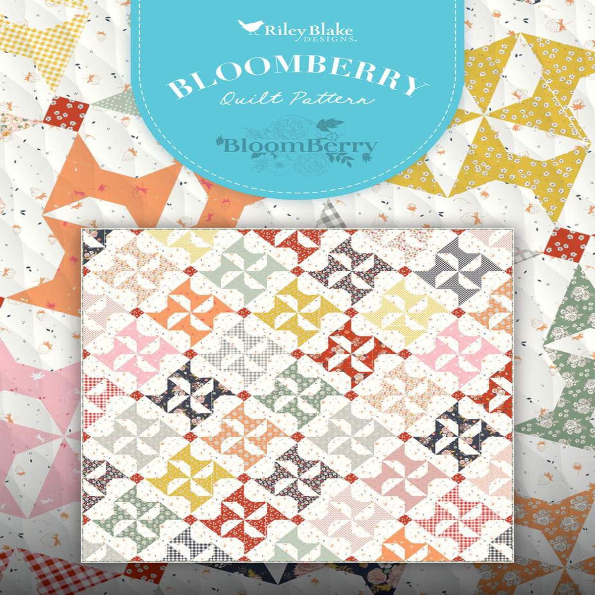 SALE BloomBerry Quilt PATTERN P100 - Minki Kim - Riley Blake Designs - INSTRUCTIONS Only - Piecing Fat Quarter Friendly