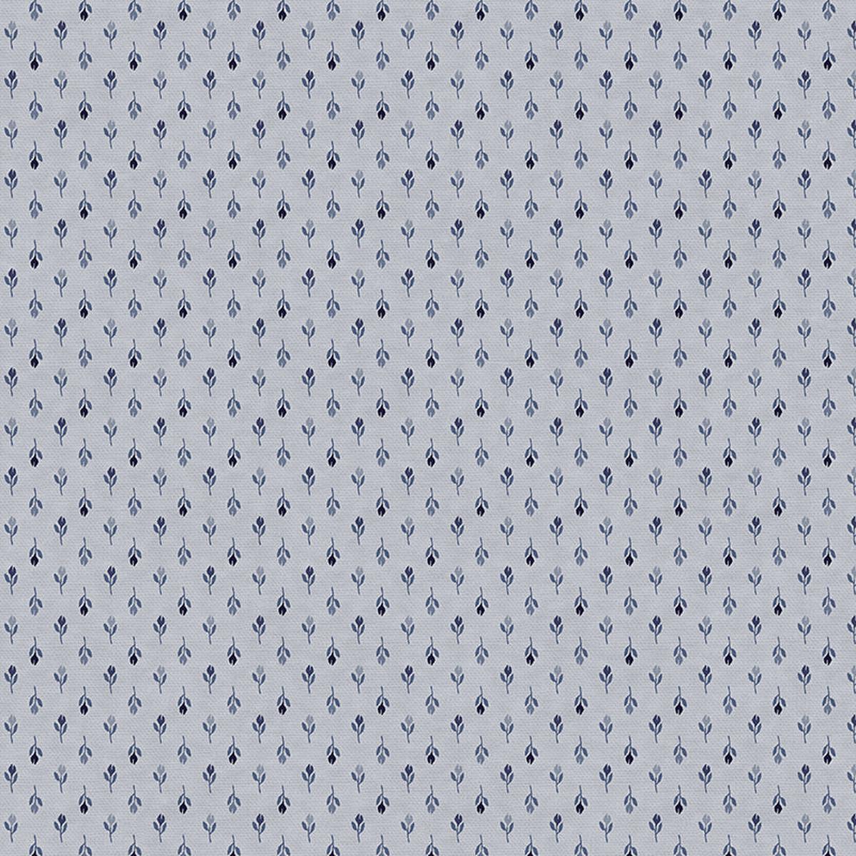Stitched Tulips - Blue - Double Gauze