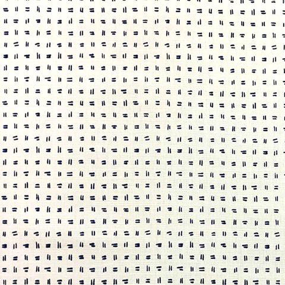 Alan Campbell Fabric: Tate - Custom Navy on Tinted Belgian Linen / Cotton - Alan Campbell Fabric: Tate - Custom Navy on Tint