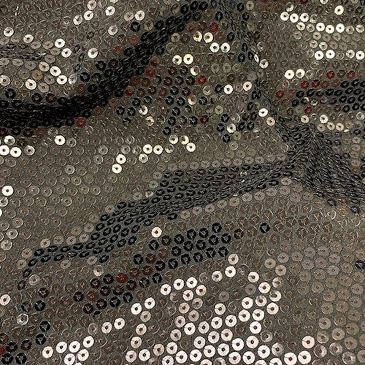 2 5/8 YD PC-Black Sequin Dancewear Fabric