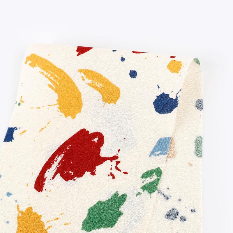 Paint Splat Viscose/Rayon Crepe - Primary