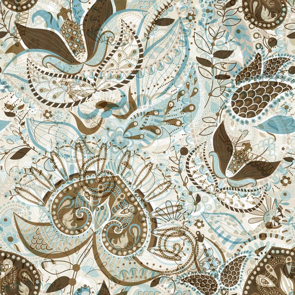 Reproduction Decorative Flowers Fabric - Print 3