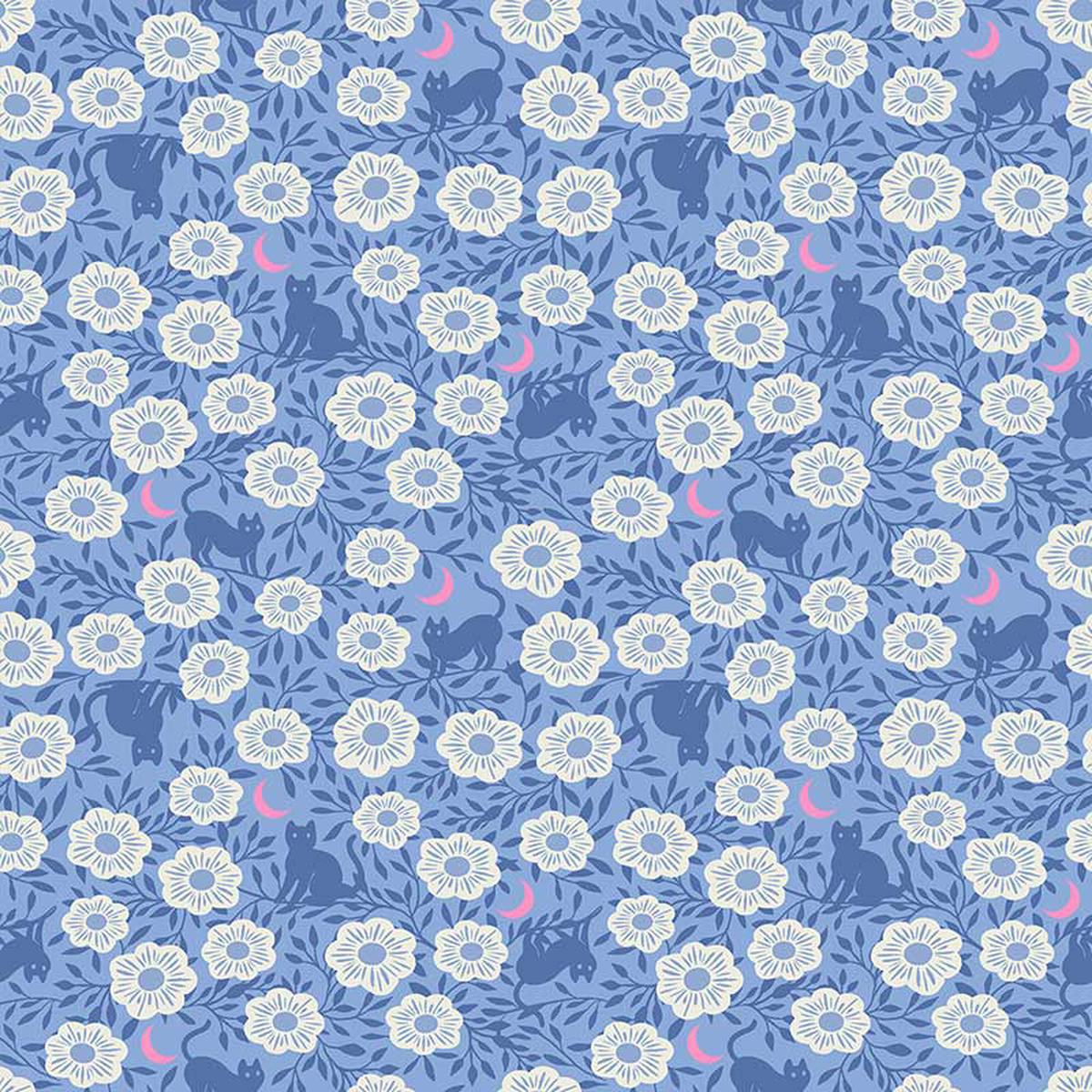 Ruby Star Society Backyard Fabric - Ruby Star Hiding Cat Dusk RS2088-13