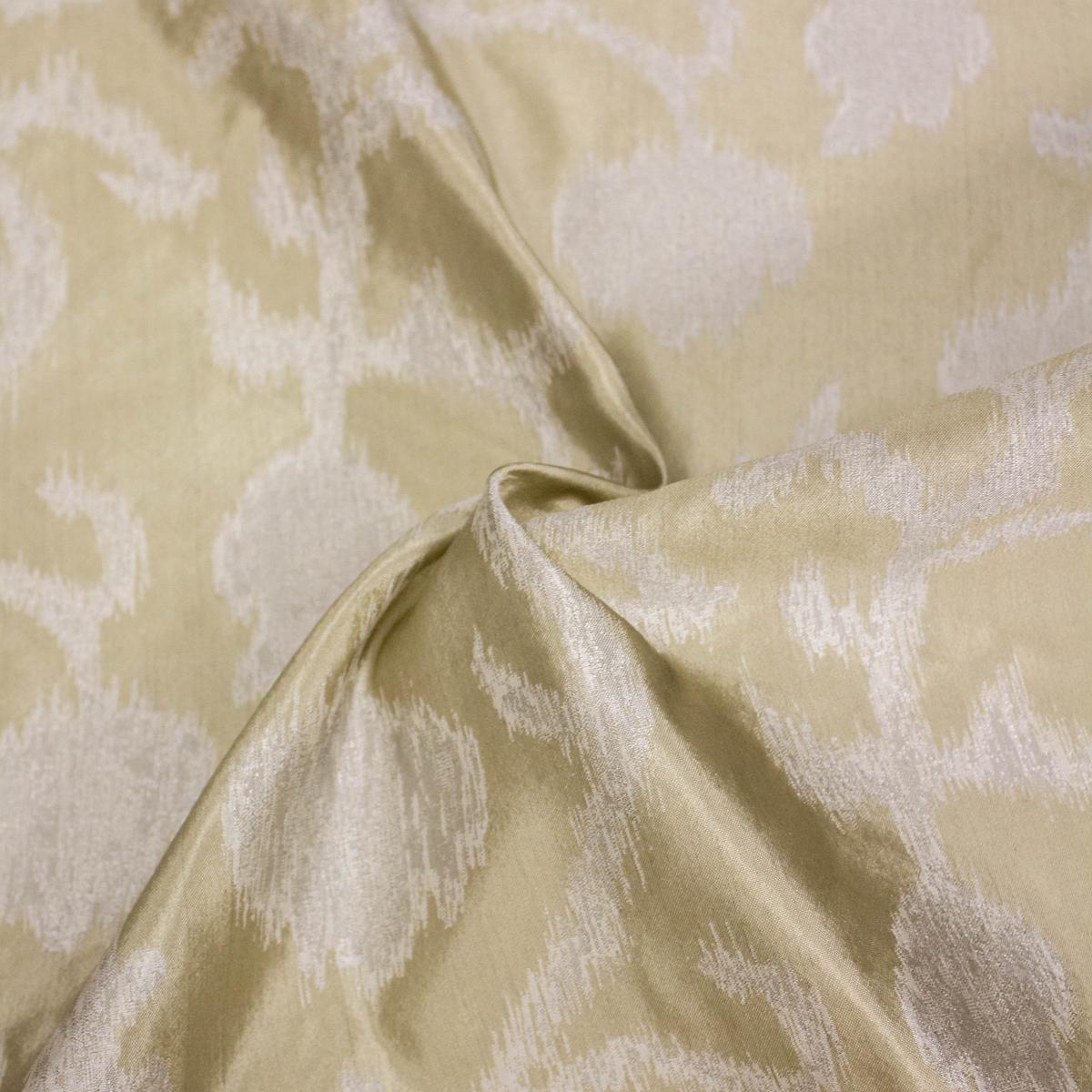 Jora Beige Abstract Silk Jacquard Fabric