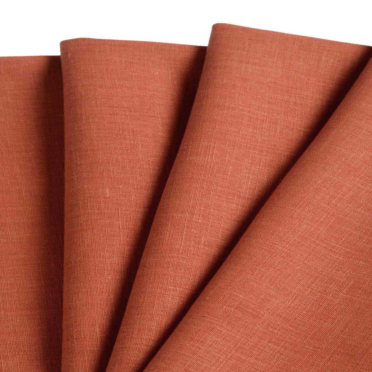 'Patina' Fabric by the Yard (Orange-Red)