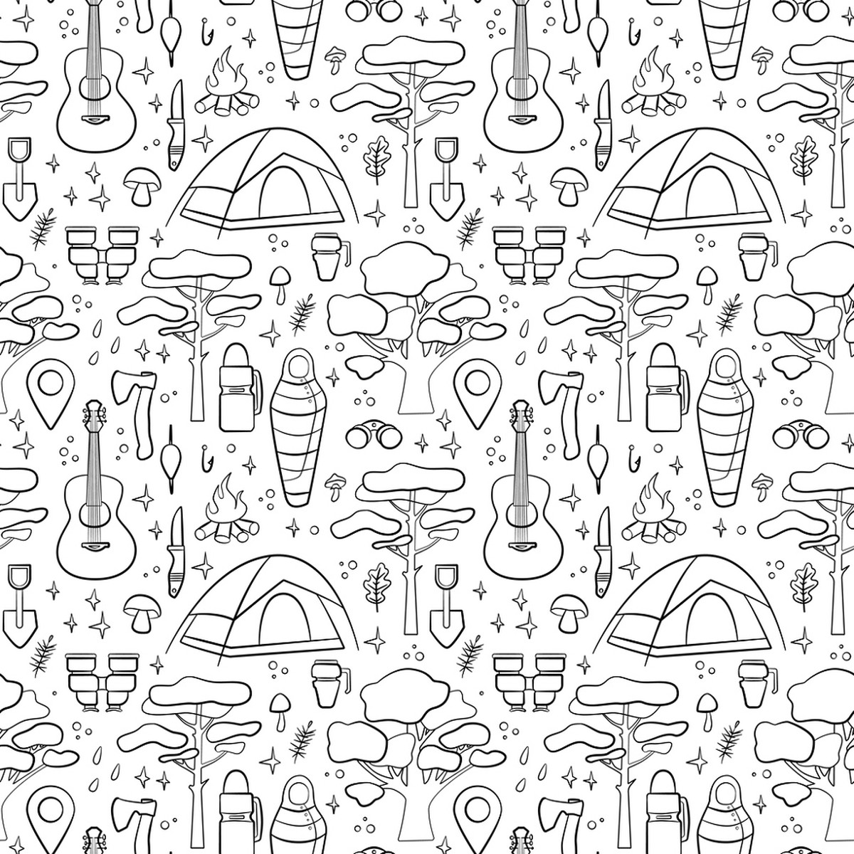 Camp Ground Supplies Fabric