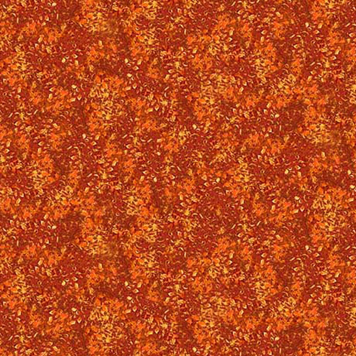 FOREST LIGHT LEAF TEXTURE ORANGE 44"/45" Fabric Per Yard