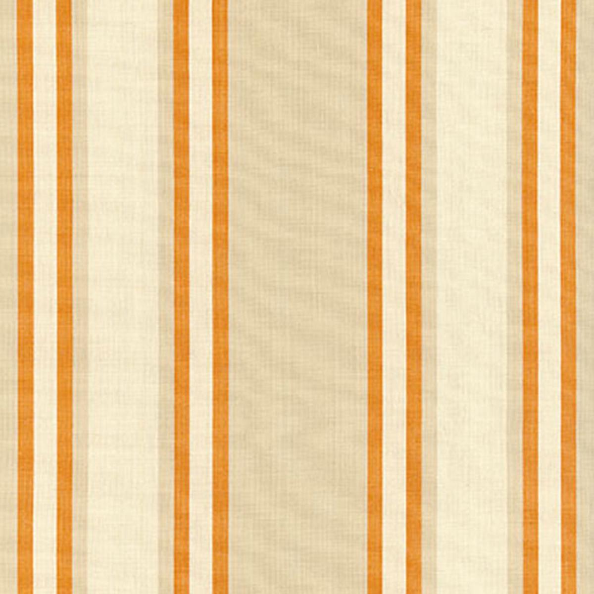 SCHUMACHER PERENNIAL FAVORITES SENECA COTTON STRIPE PATTERN WOVENS PATTERN WOVENS BEIGE/PUMPKIN - 62985