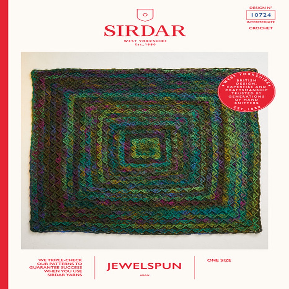 Ornamentals Blanket in Sirdar Jewelspun w/Wool Aran (10724) - CROCHET