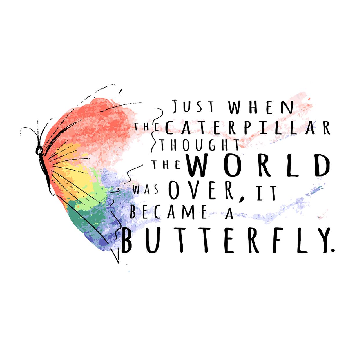 It Became A Butterfly Fabric Panel - Multi
