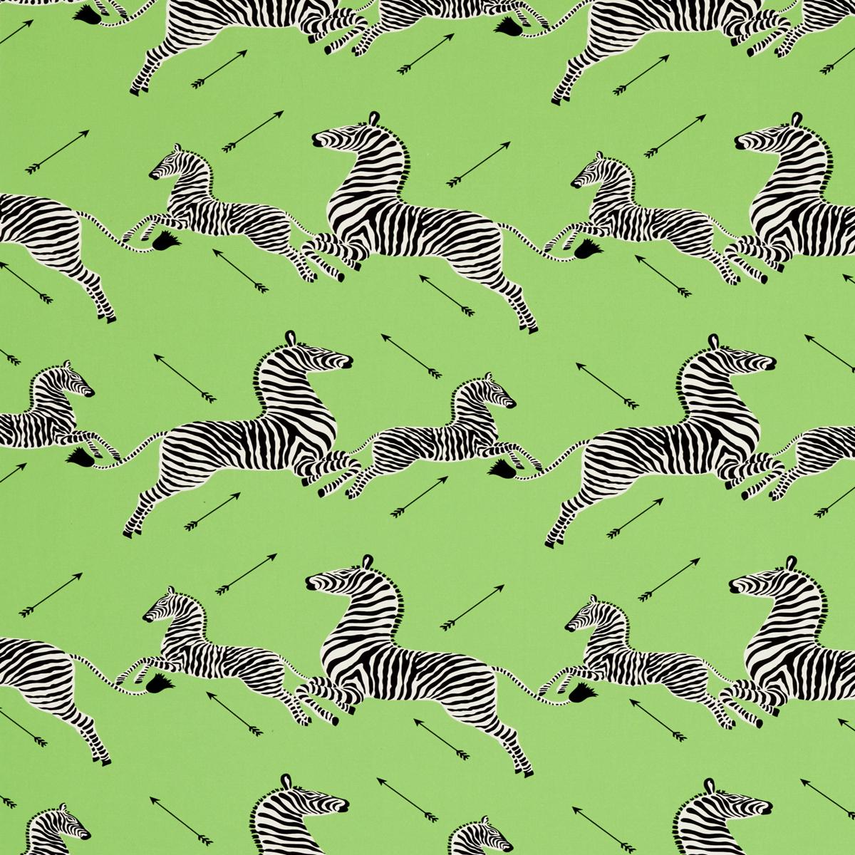 Zebras Petite Lime Fabric