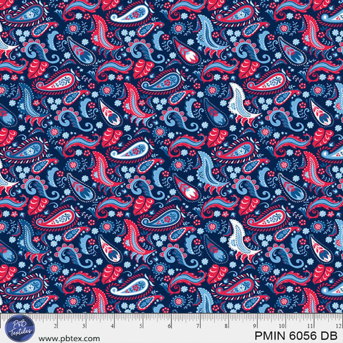 Dark Blue Patriotic Minis PMIN-6056-DB Cotton 44/45 Fabric Per Yard