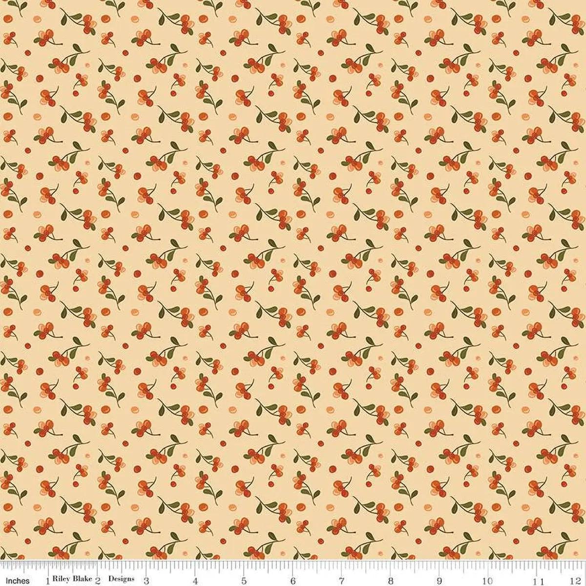 The Awe of Autumn Bittersweet Latte 43"/44" Fabric Per Yard