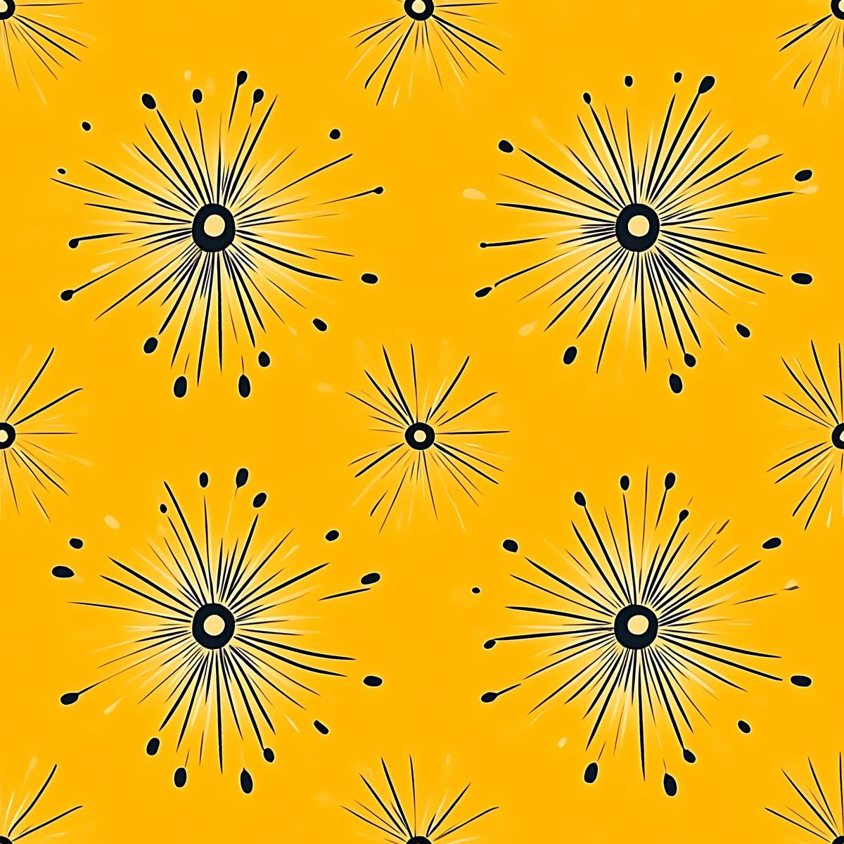 Lemon Burst Pattern 4 Quilting Cotton Fabric