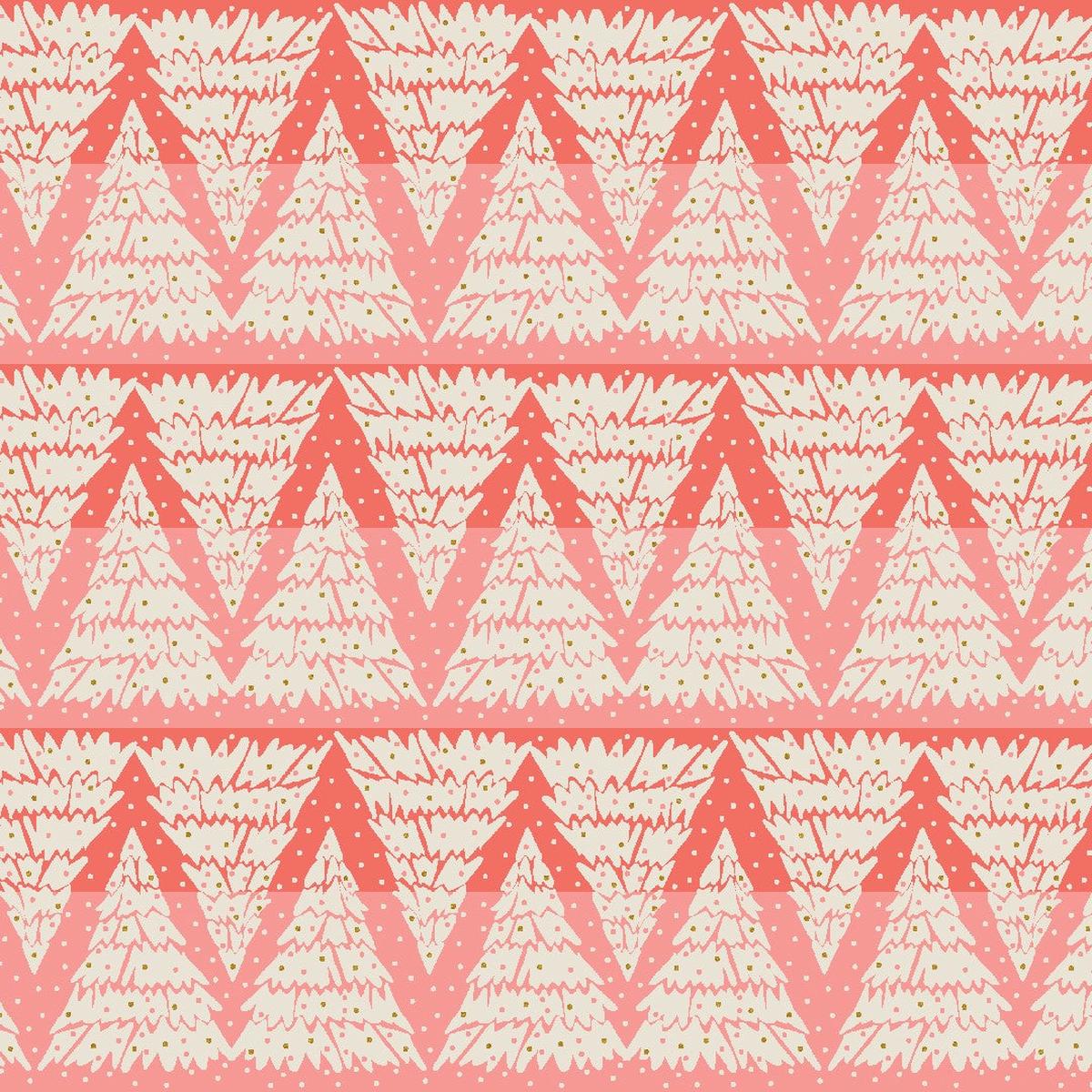 Tinsel on the Trail | Tree Hunt - Peppermint Metallic Fabric