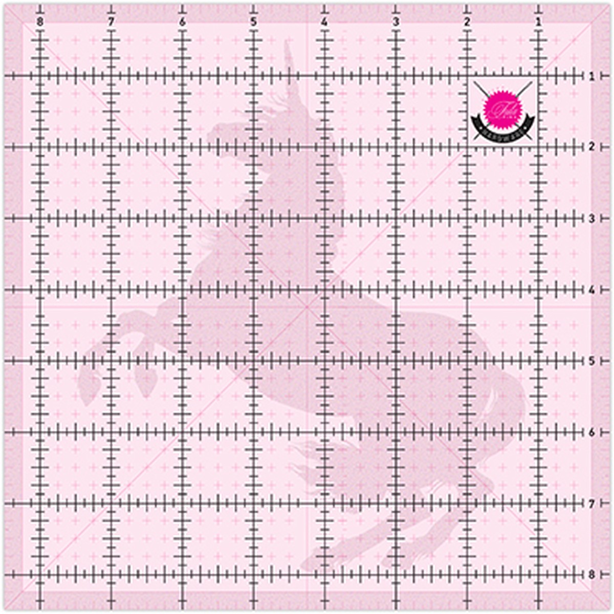 Tula Pink Unicorn Ruler 6-1/2in Square