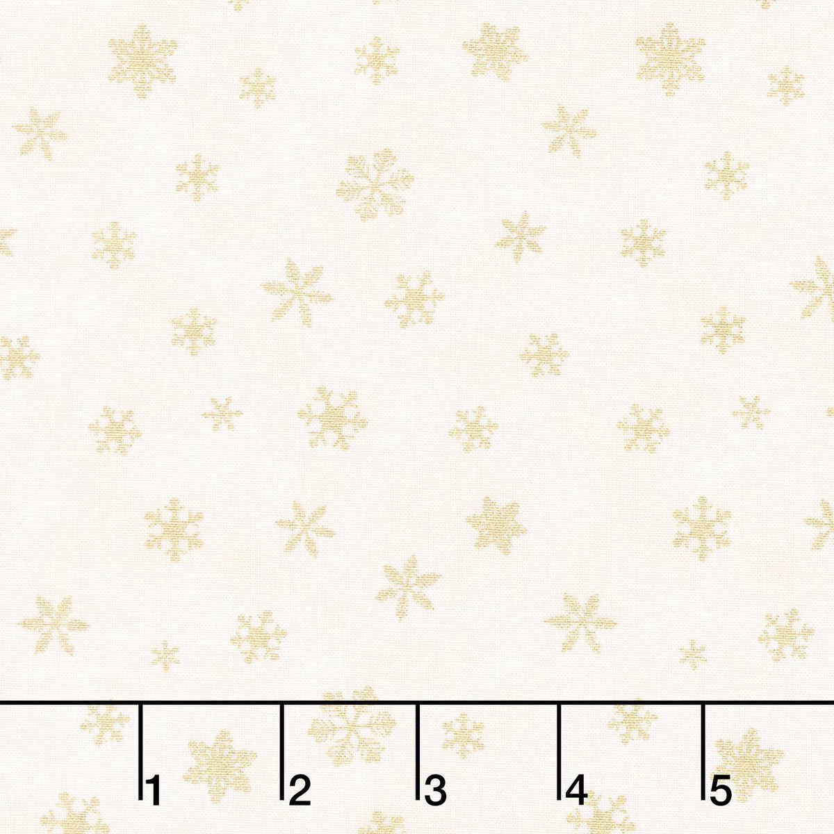 ICE - Metallic Snowflakes Cream Yardage