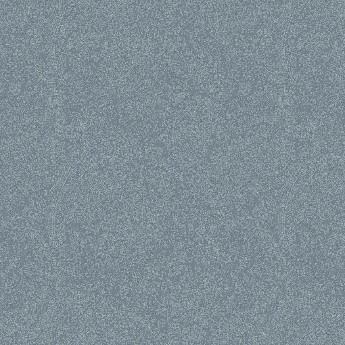 Paisley Lines Blue Meadow Blush 43"/44" Cotton Fabric Per Yard
