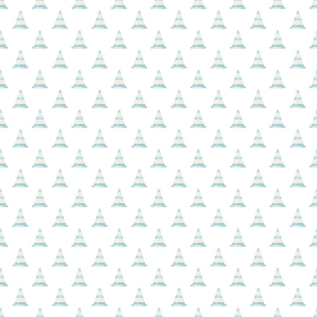 Diggers Blue Safety Cones Fabric