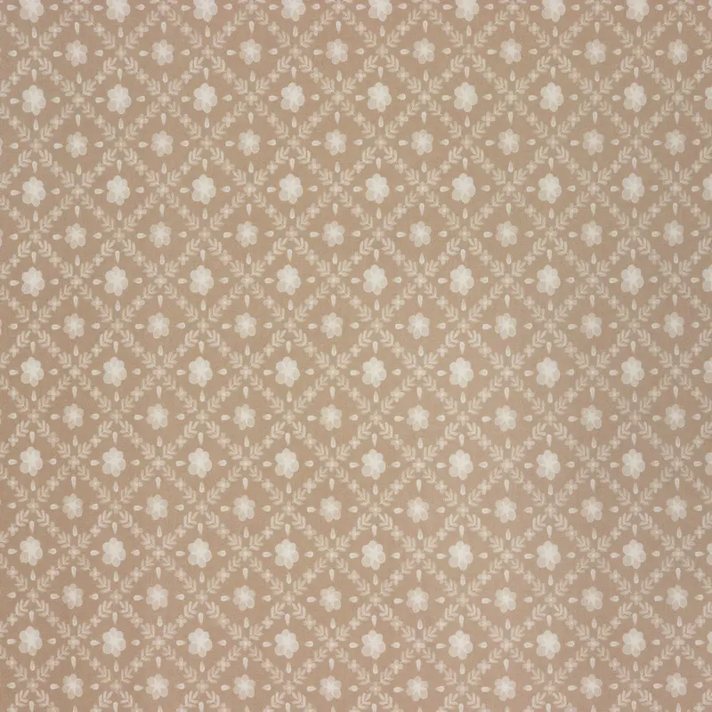 Petal & Purr Fabric Collection - Garden Lattice, Taupe