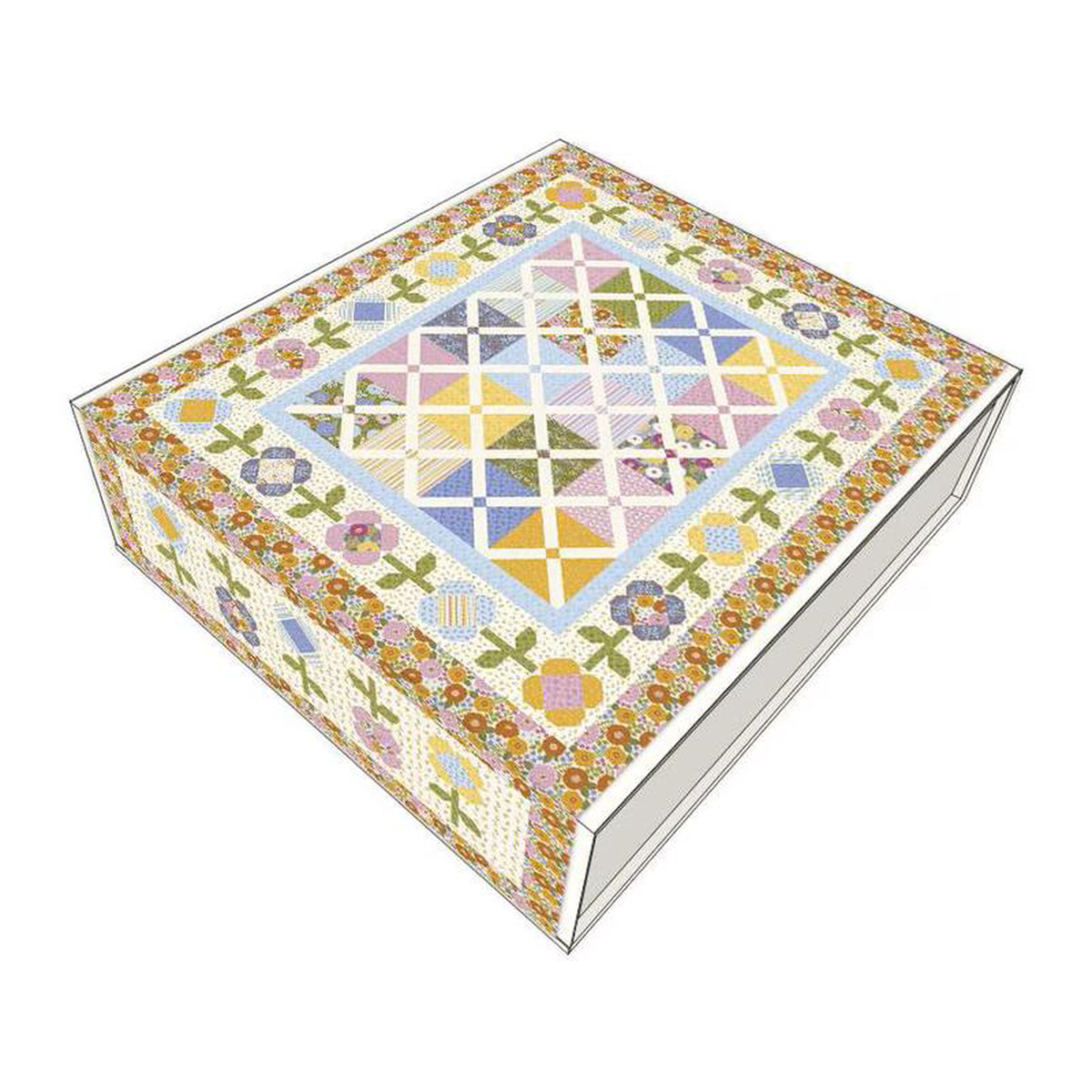 Fabric Riley Blake Plaid and Posies Litle Darlin8217 Quilt Kit KT-16970