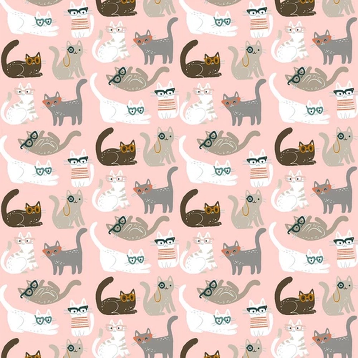 Feline Drive Fabric VANITY FUR Pink Dear Stella - Fat Quarter (18"x 22") FQ