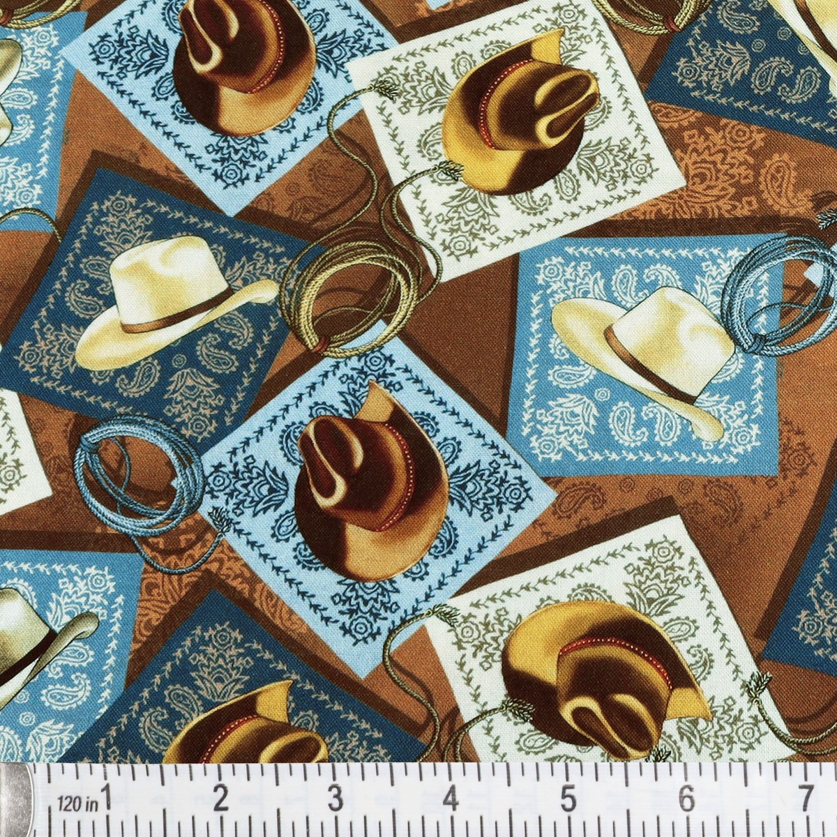 Yellowstone Fabric Collection - Bandanas Hats Brown