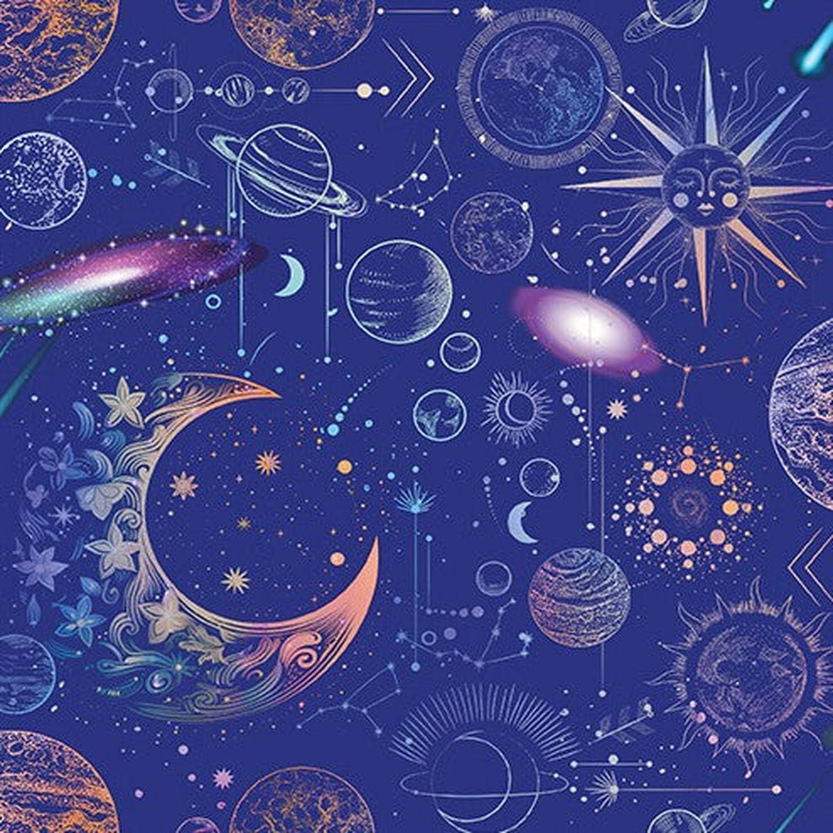 Benartex - Celestial Skies - Universe - Royal