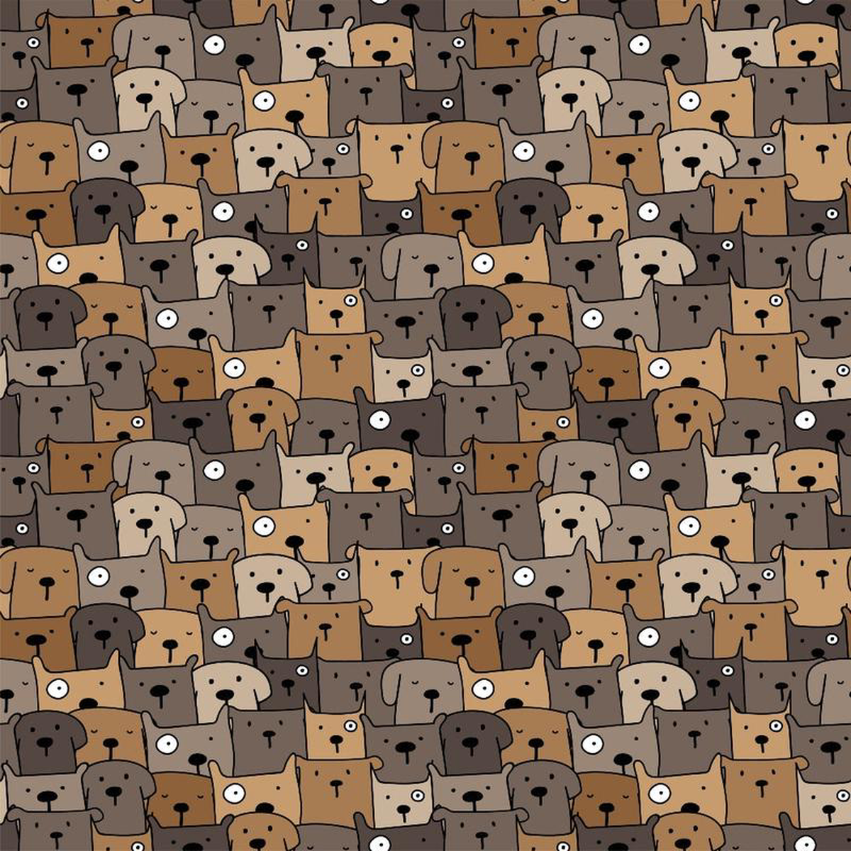 Cute Dogs Pattern 9 Quilting Cotton Fabric