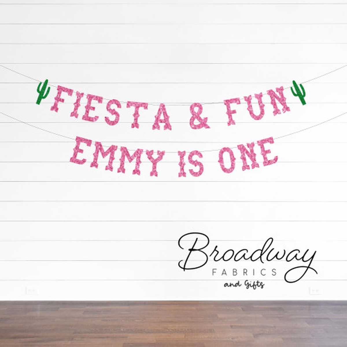 Fiesta and Fun First Birthday glitter party banner - Fiesta first birthday party banner