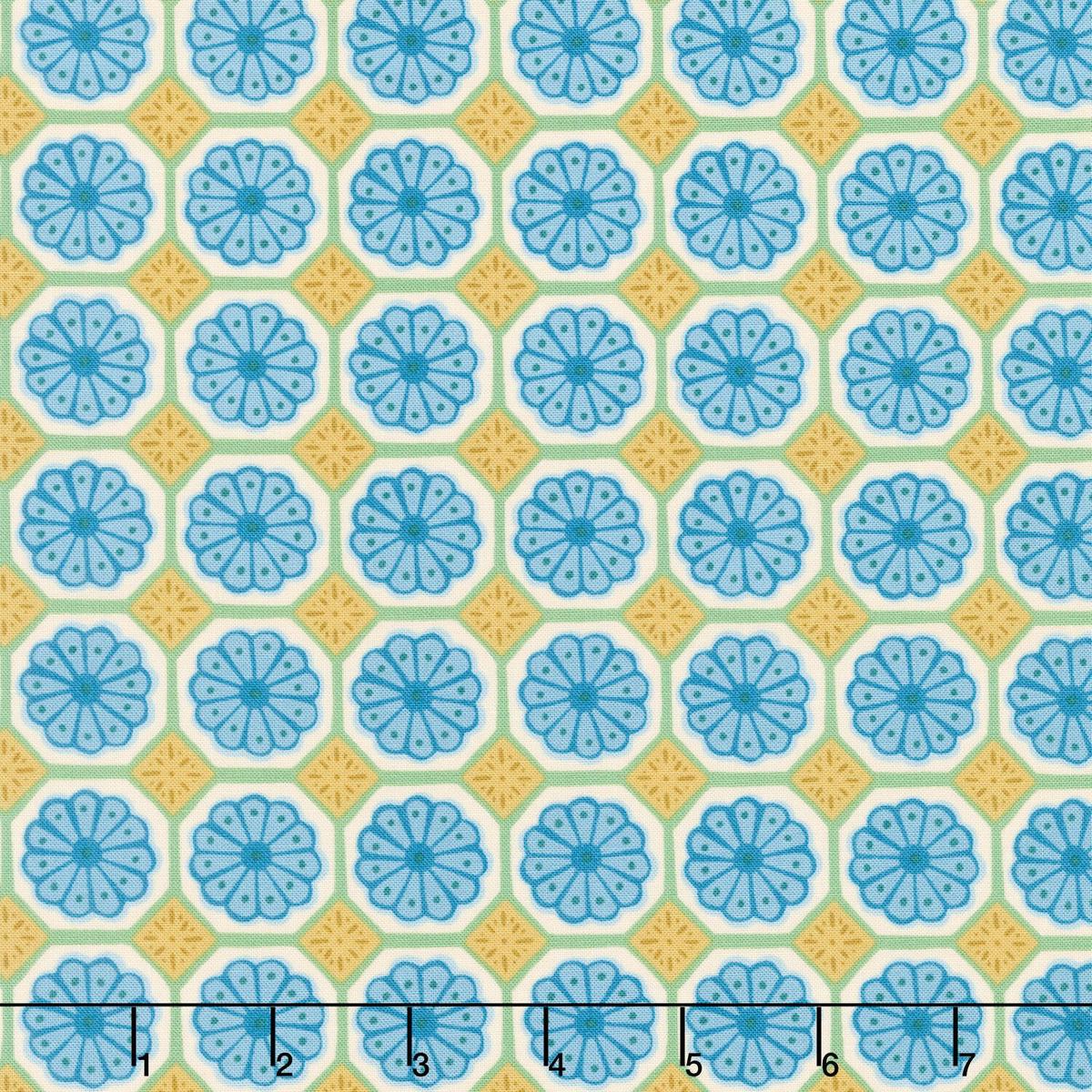 Whimsy - Mosaic Turquoise Yardage