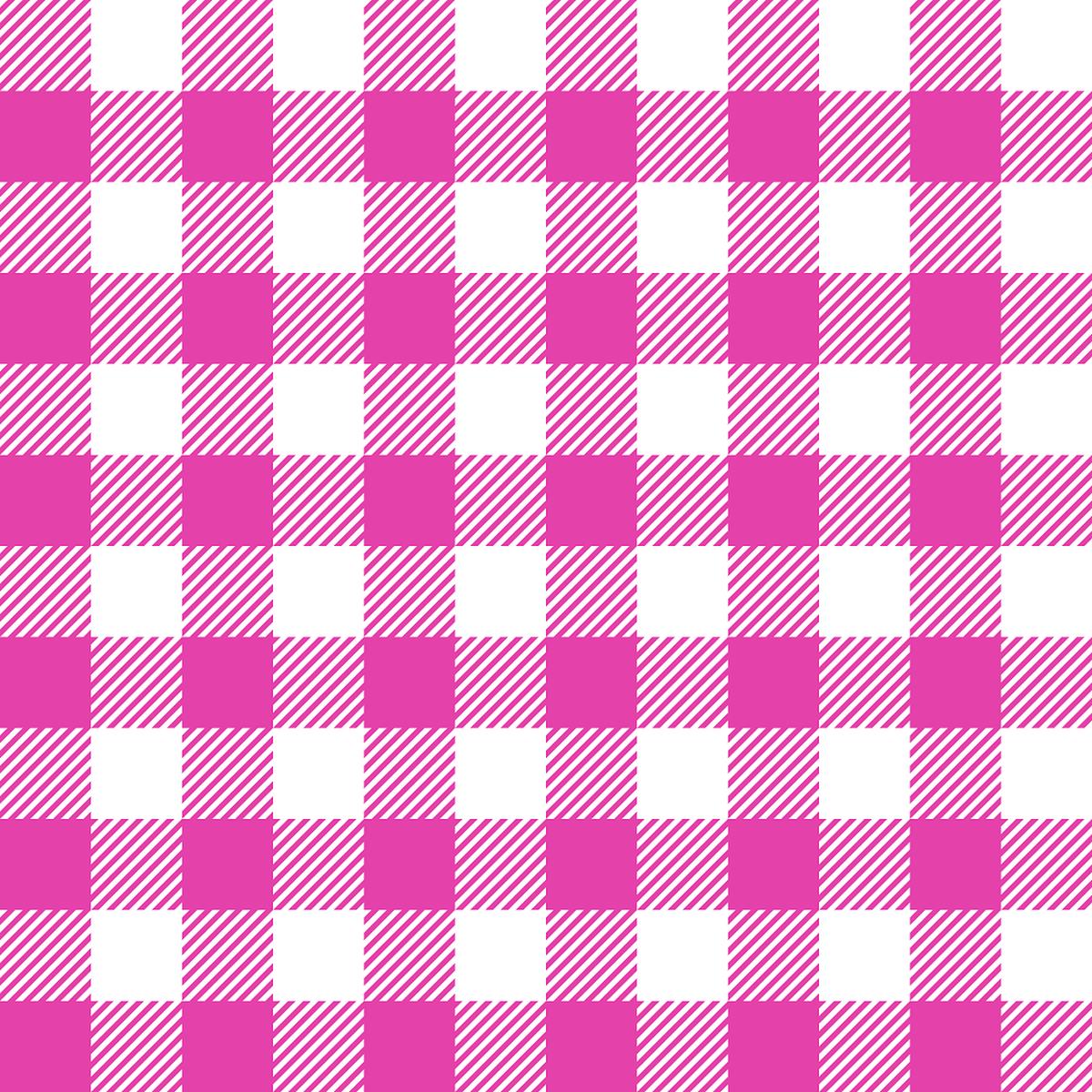Gingham Fabric - Bashful Pink