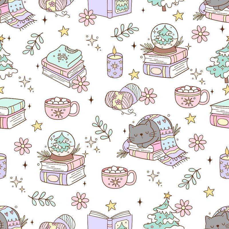 Cozy Cats Pattern Quilting Cotton Fabric