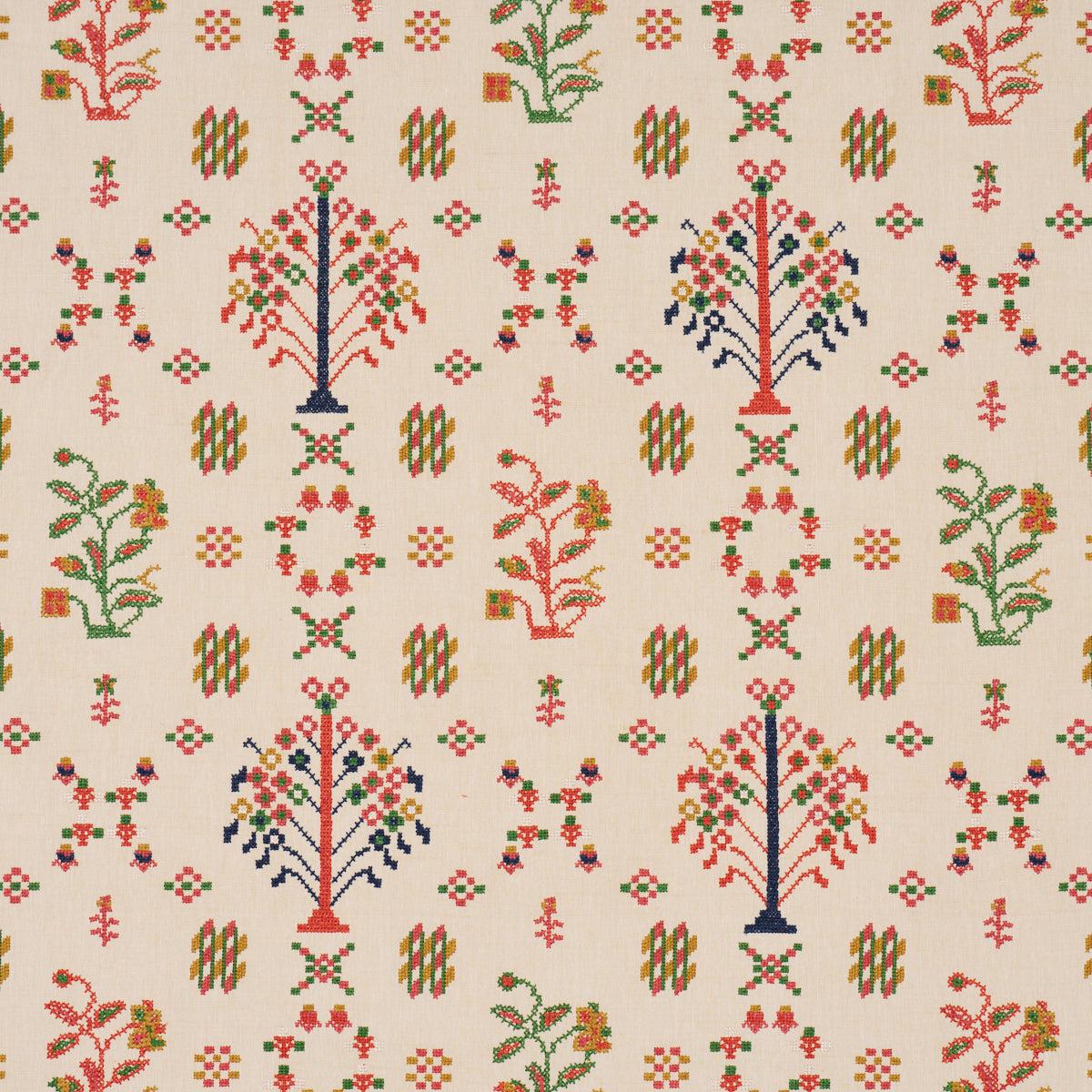 SCHUMACHER PRAIRIE FAIRVIEW CROSS STITCH EMBROIDERY WOVEN WOVEN MULTI - 85980