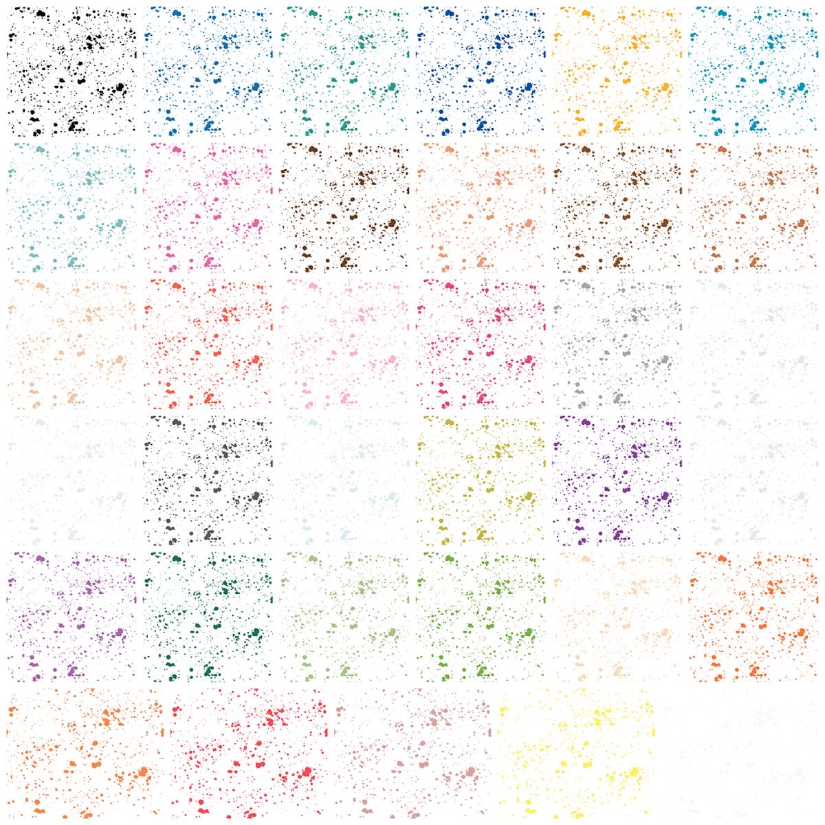 Paint Splatter Basics Fat Quarter Bundle - 36 Pieces