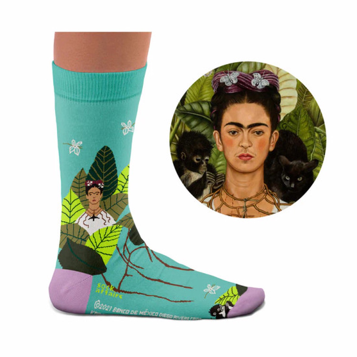 Socks: Art - Frida Self-Portrait