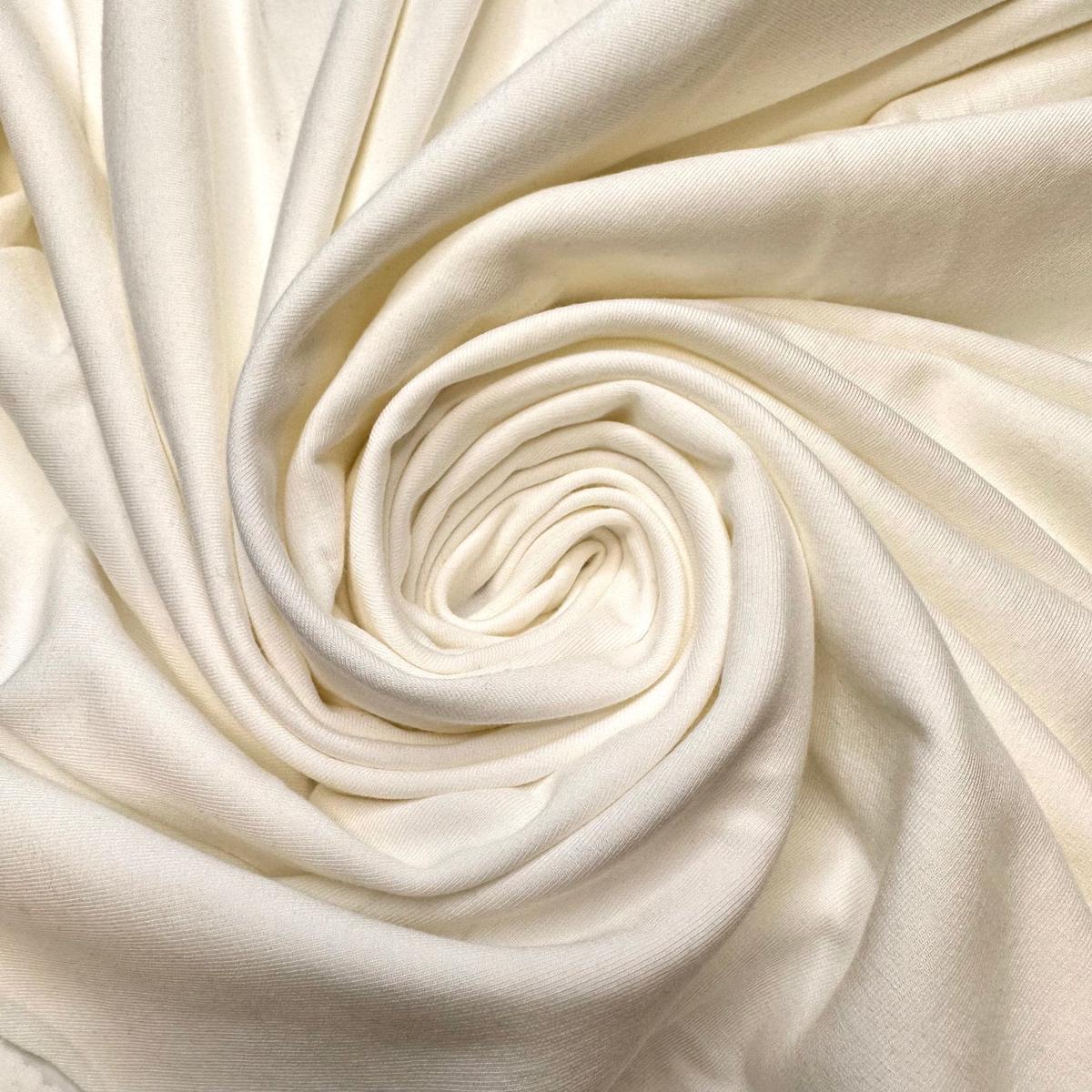 Learning To Forage - Jersey Fleece Cotton/Tencel Knit - White - Bundles