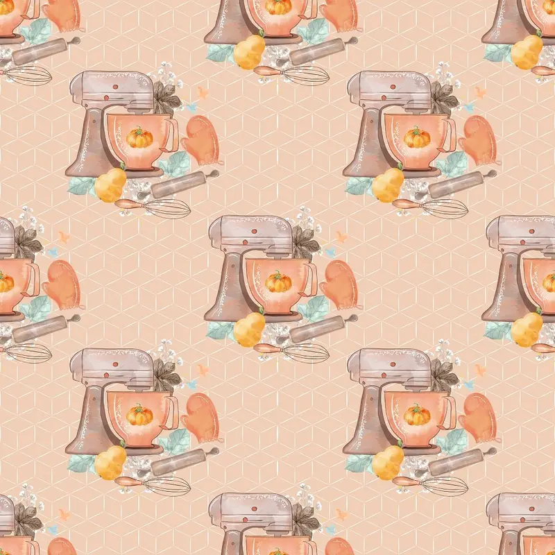 Pumpkin Pie Mixer Fabric - Tan