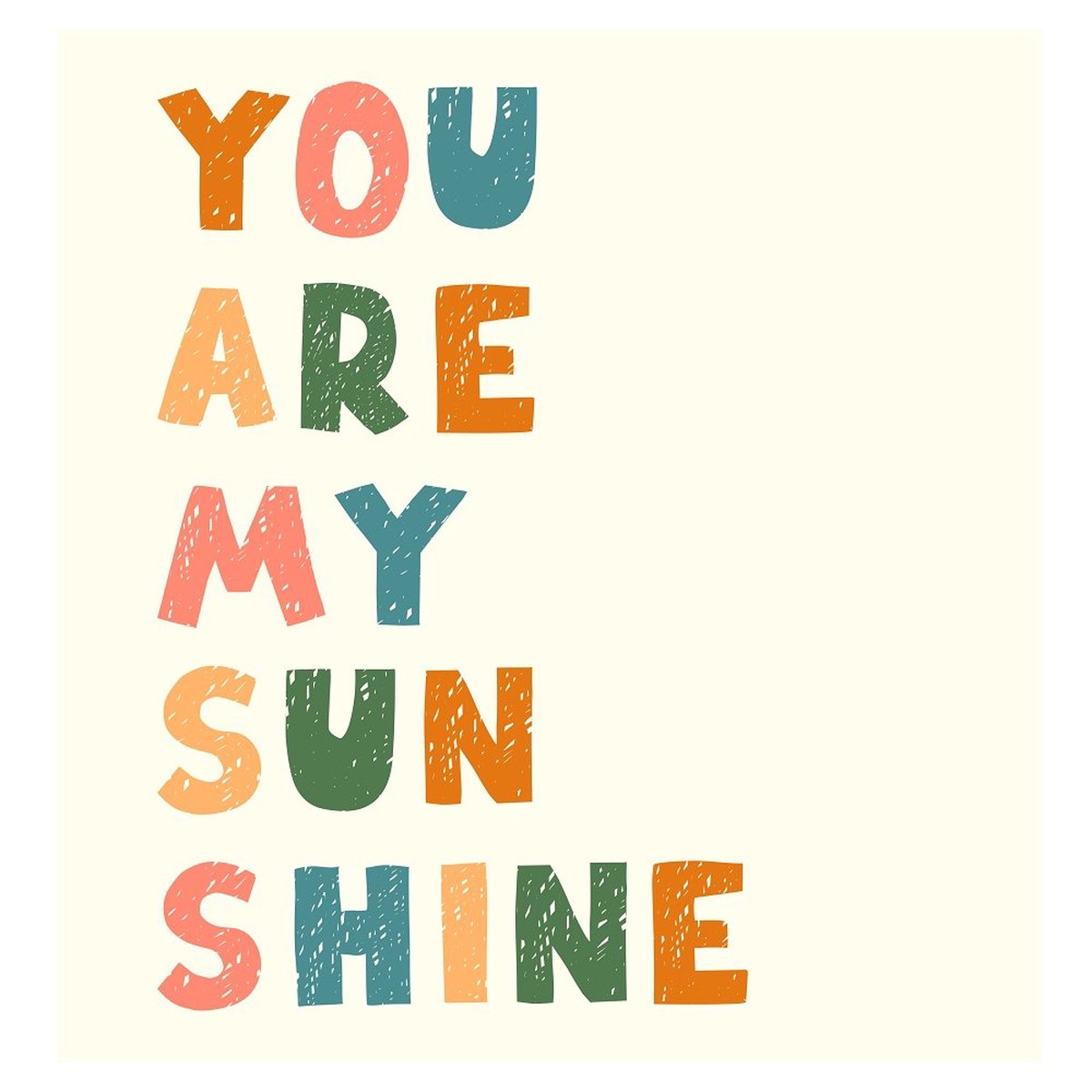 You Are My Sun Shine Fabric Panel
