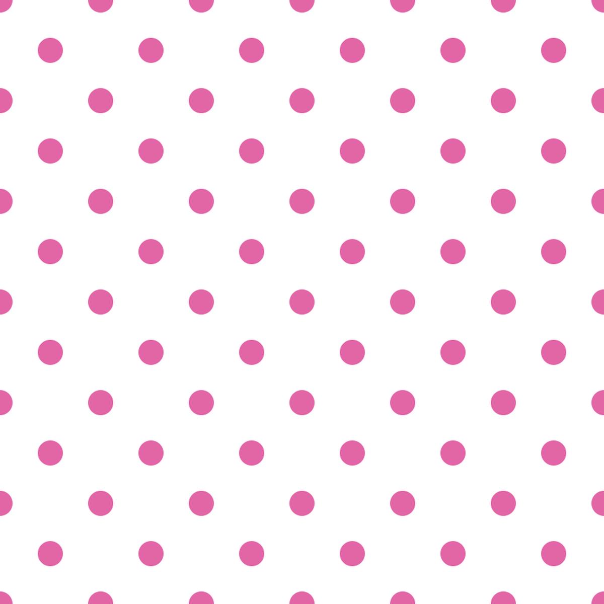 Bashful Pink Dots Fabric - White