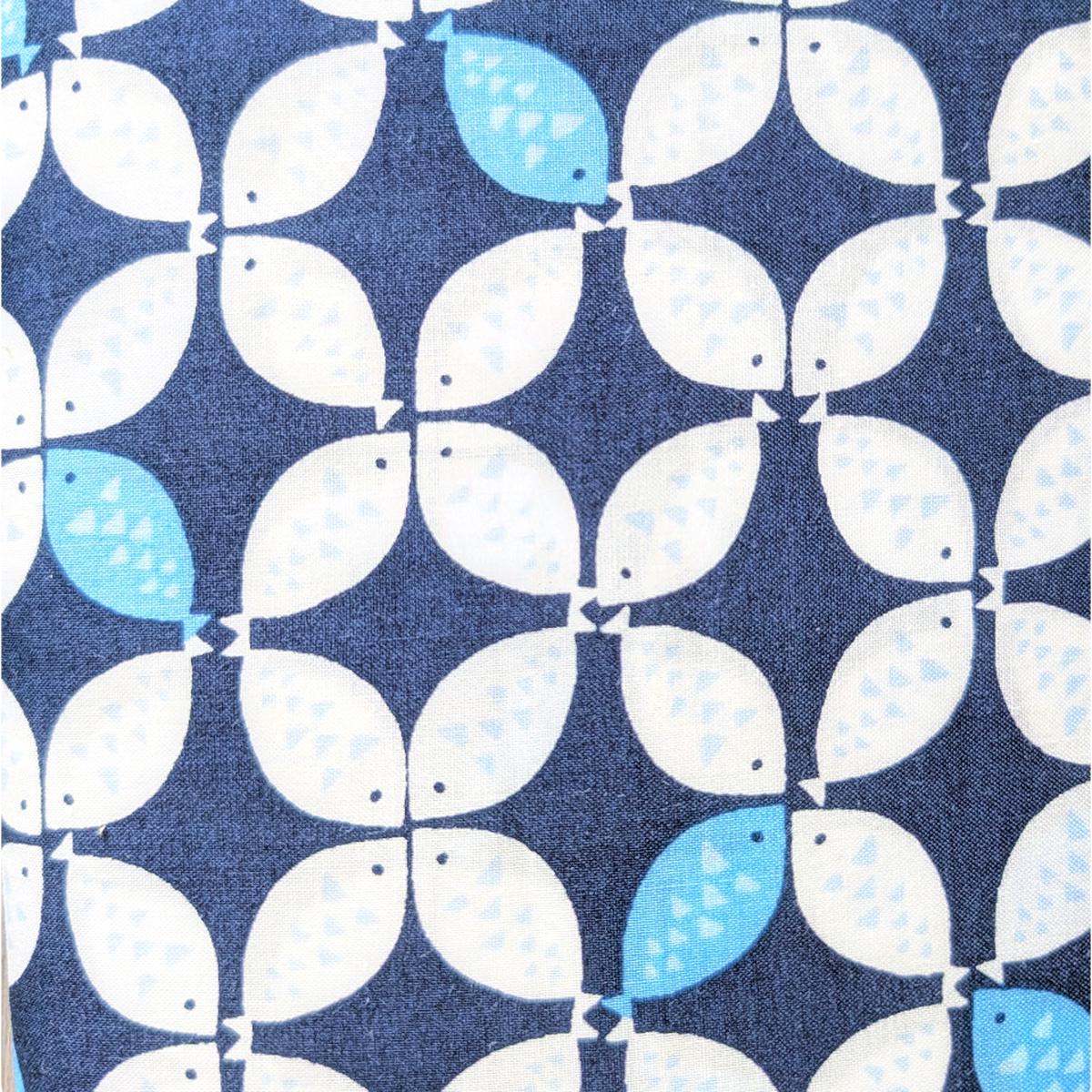 Japanese Imported Quilt Fabric - Fish on Navy - 850448 D1-4