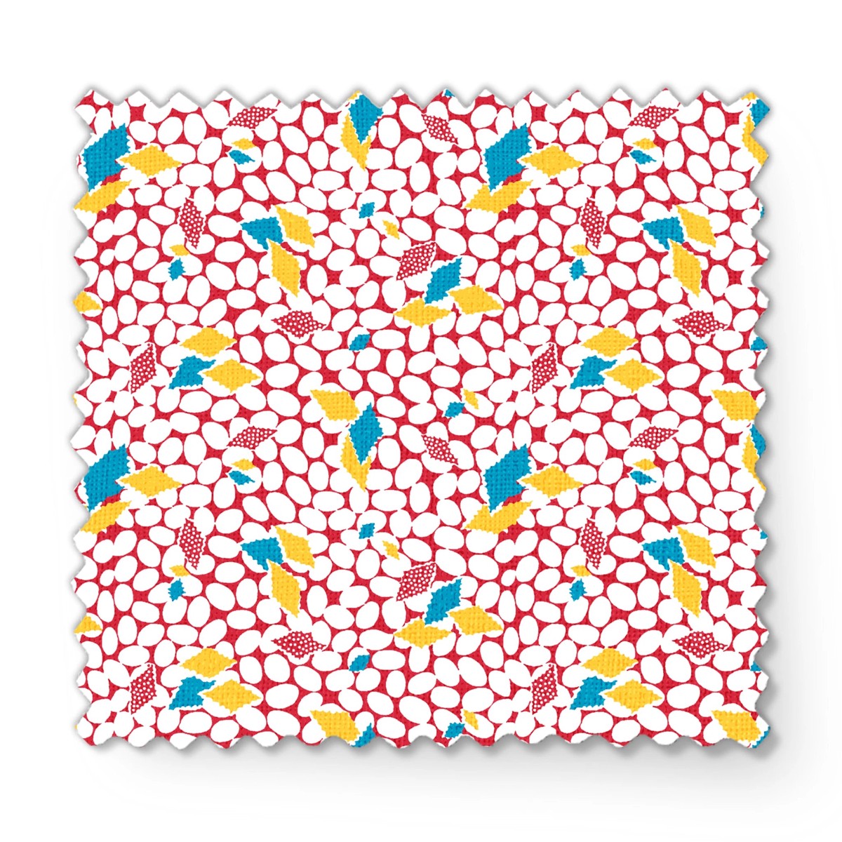 Mod Mosaic - Red Geometric Fabric