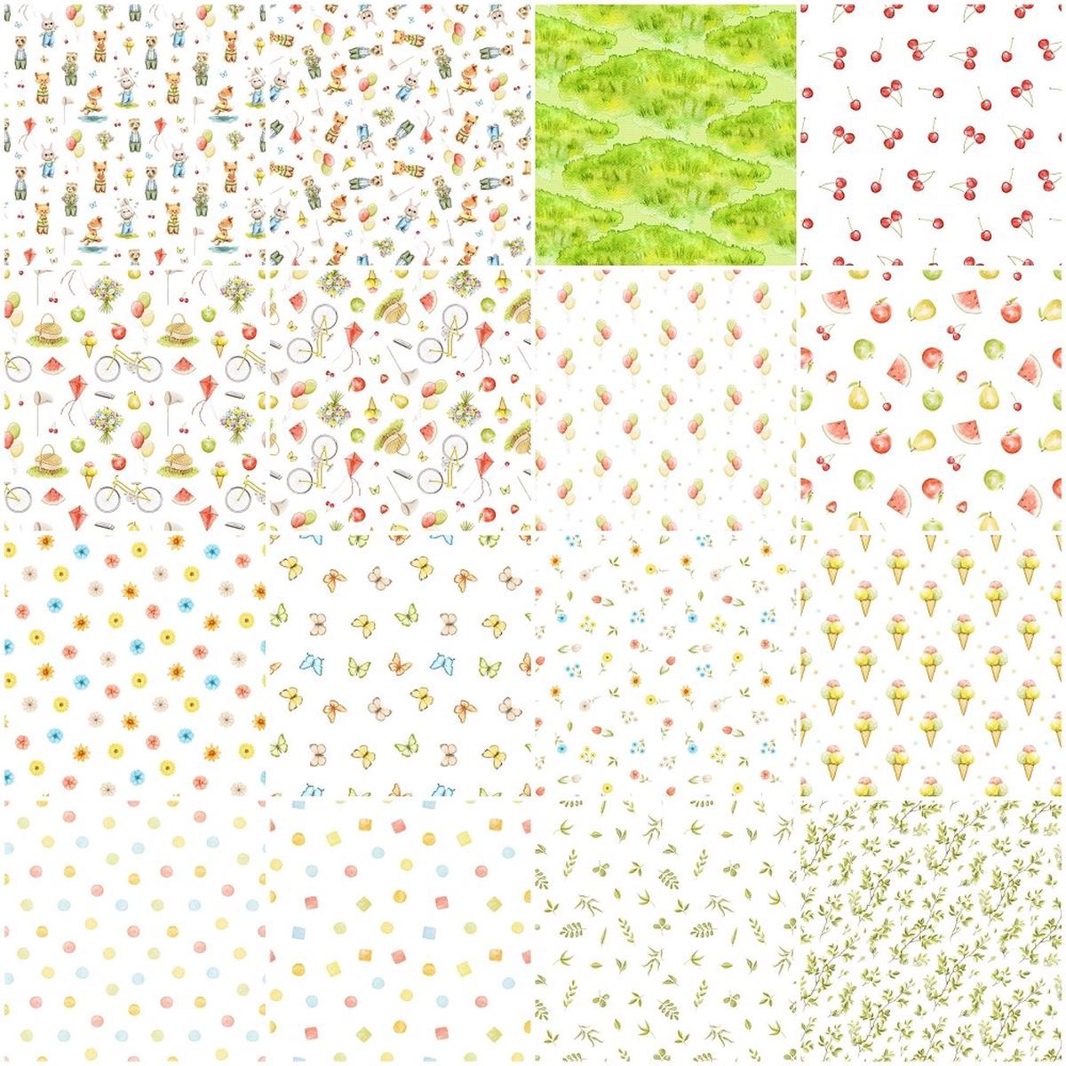 Little Critters Summer Fun Fabric Collection - 1/2 Yard Bundle