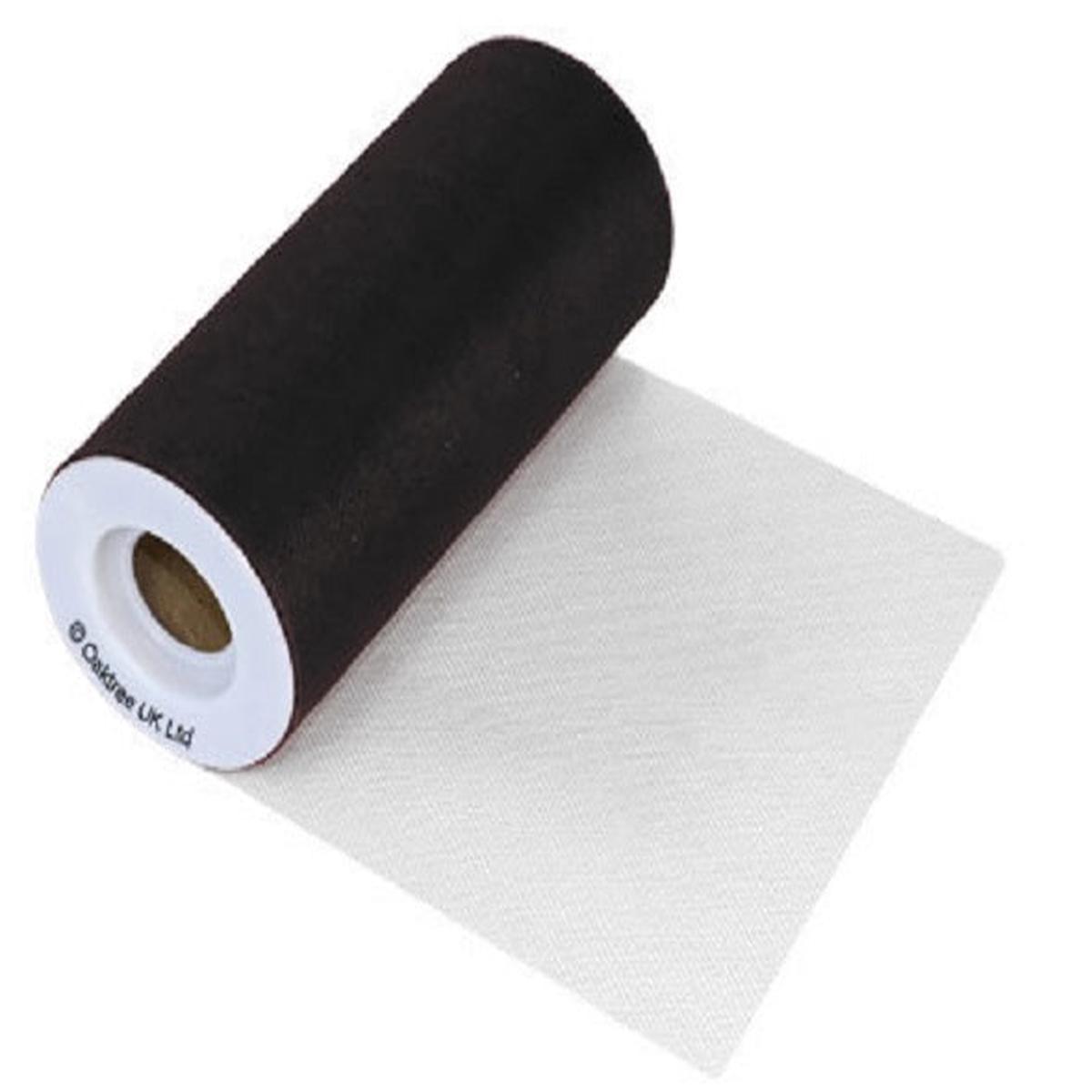 Tulle Finesse Roll - 6"x 25 yards - Choice of Colour - Black